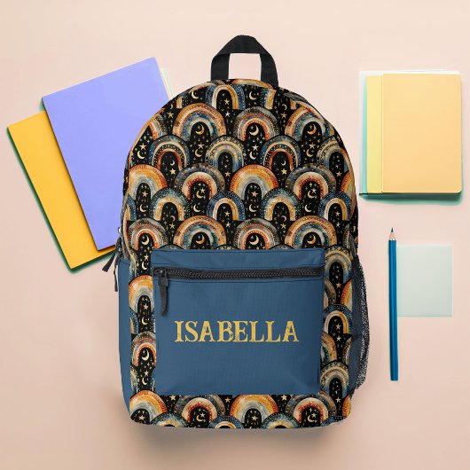 Dark Boho Rainbow Custom Bedrukte Rugzak