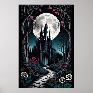 Dark Bossen Castle Fantasy Poster