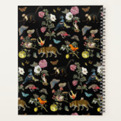 Dark Botanical Animals Forest Monogram Planner (Achterkant)