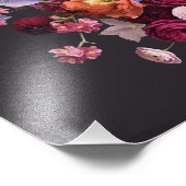 Dark Botanical Bloom Foto Afdruk (Hoek)