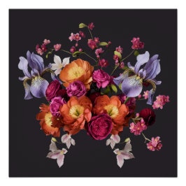 Dark Botanical Bloom Perfect Poster