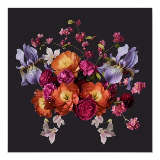 Dark Botanical Bloom Perfect Poster (Voorkant)