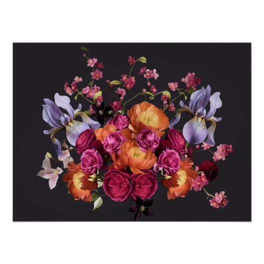 Dark Botanical Bloom Perfect Poster (Voorkant)