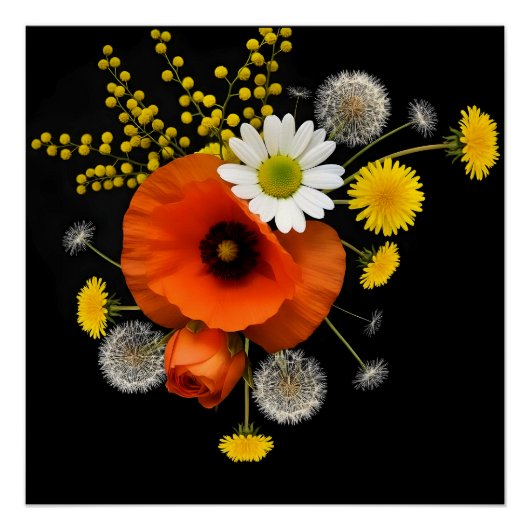 Dark Botanical Bloom Perfect Poster (Voorkant)