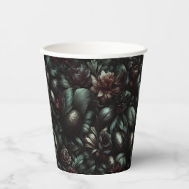 Dark Botanical Easter Paper Cups – Moody Papieren Bekers