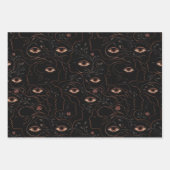Dark Botanical Faces Wrapping Paper Set (Voorkant 2)