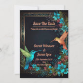 Dark Botanical Hummingbird Theme Kaart (Voorkant)