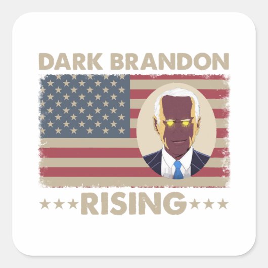 Dark Brandon Funny Joe Biden Meme Vierkante Sticker (Voorkant)