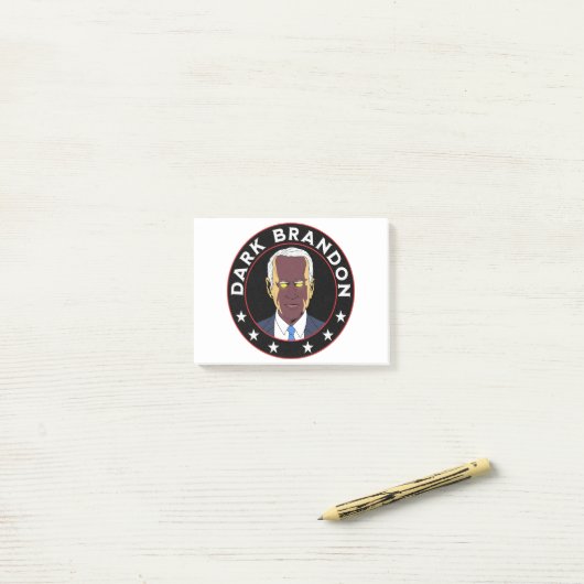 Dark Brandon Post-it® Notes (Op bureau)