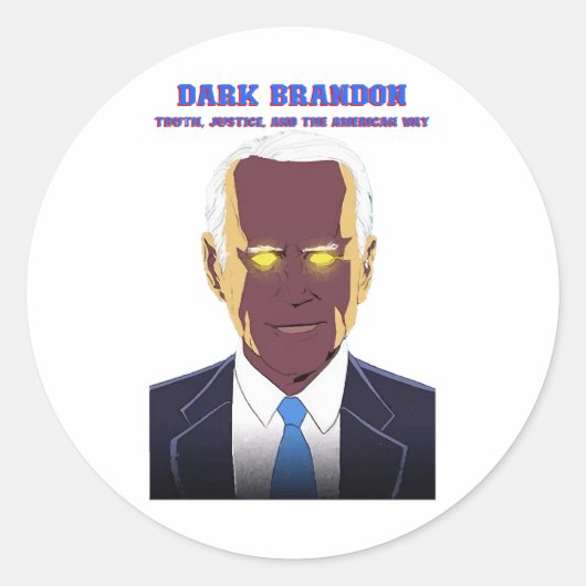 Dark Brandon Ronde Sticker (Voorkant)