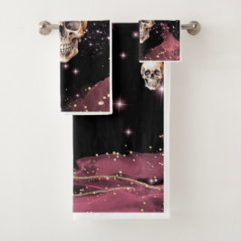 Dark Brilliant Skull Badkamer Handdoek Set