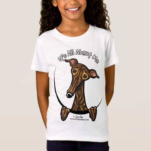 Dark Brindle Greyhound IAAM T-shirt (Voorkant)