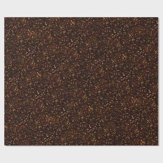 Dark Bronze Oranje Glitter Cadeaupapier (Vlak)
