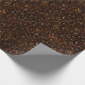 Dark Bronze Oranje Glitter Cadeaupapier (Hoek)