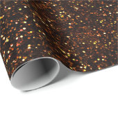 Dark Bronze Oranje Glitter Cadeaupapier (Rol Hoek)