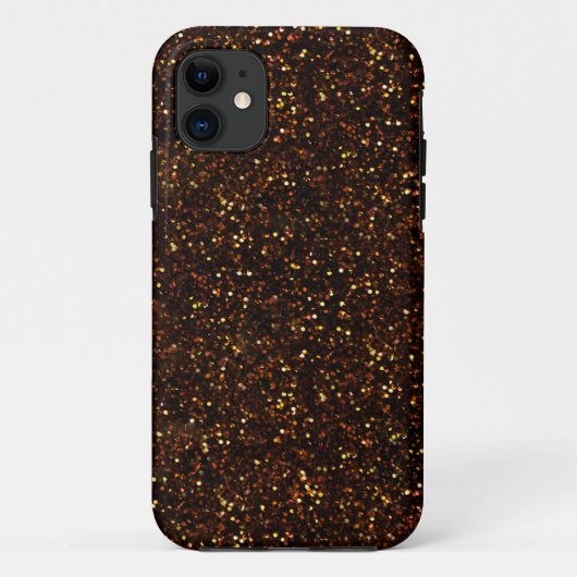 Dark Bronze Oranje Glitter Case-Mate iPhone Case (Achterkant)