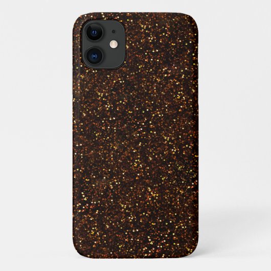 Dark Bronze Oranje Glitter Case-Mate iPhone Case (Achterkant)