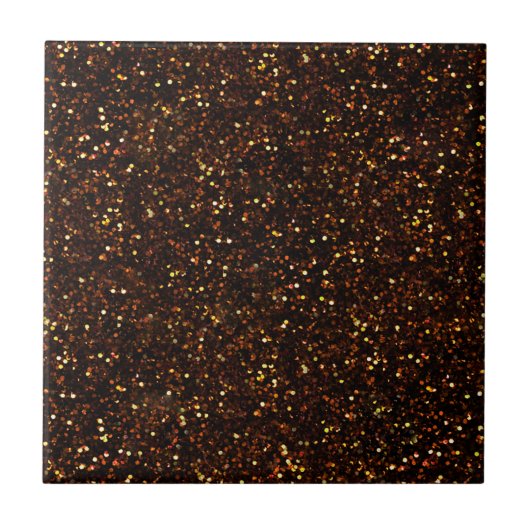 Dark Bronze Oranje Glitter Tegeltje (Voorkant)