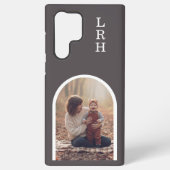Dark Brown Arch Frame Photo Monogram   Samsung Galaxy Hoesje (Achterkant)