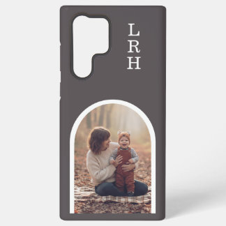 Dark Brown Arch Frame Photo Monogram Samsung Galaxy Hoesje