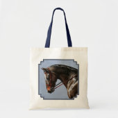 Dark Brown Bay Warmblood Dressage Horse Tote Bag (Voorkant)