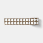 Dark Brown Diamond Pattern Satijnen Lint (Voorkant)
