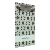 Dark Brown Micro Floral Sage Green Mini Klembord (Schuin)