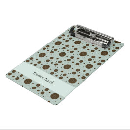 Dark Brown Micro Floral Sage Green Mini Klembord