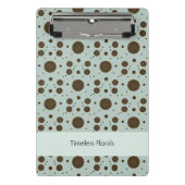 Dark Brown Micro Floral Sage Green Mini Klembord (Voorkant)