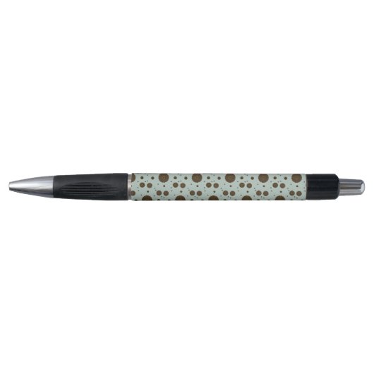 Dark Brown Micro Floral Sage Green  Pen (Voorkant)