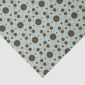 Dark Brown Micro Floral Sage green Tissuepapier (Detail)