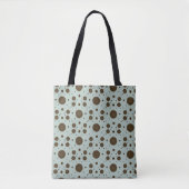 Dark Brown Micro Floral Sage green Tote Bag (Voorkant)