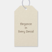 Dark Brown Micro Floral Sand Cadeaulabel (Achterkant)