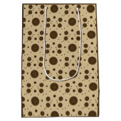 Dark Brown Micro Floral Sand Medium Cadeauzakje (Achterkant)