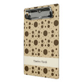 Dark Brown Micro Floral Sand Mini Klembord (Angled2)