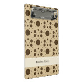 Dark Brown Micro Floral Sand Mini Klembord (Schuin)