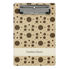 Dark Brown Micro Floral Sand Mini Klembord