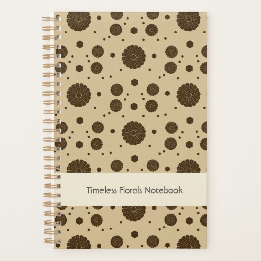 Dark Brown Micro Floral Sand Planner (Voorkant)