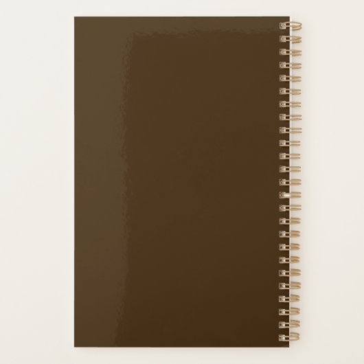 Dark Brown Micro Floral Sand Planner (Achterkant)