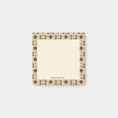 Dark Brown Micro Floral Sand Post-it® Notes (Voorkant)