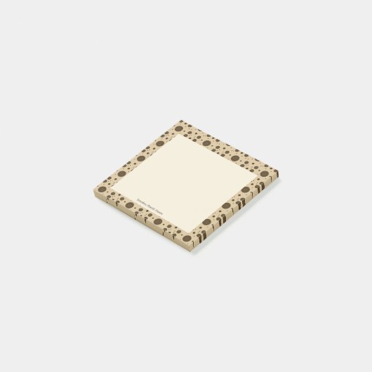 Dark Brown Micro Floral Sand Post-it® Notes (Schuin)