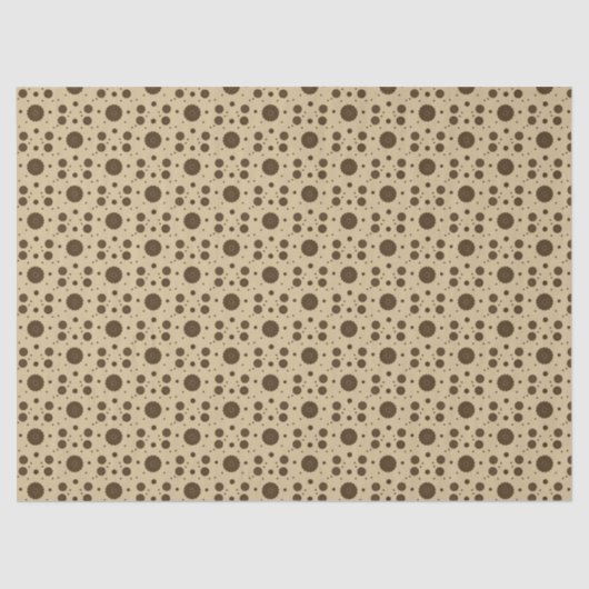 Dark Brown Micro Floral Sand Tissuepapier (Voorkant)