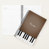 Dark Brown Piano-toetsenbord op maat gemaakte muzi Planner (Display)