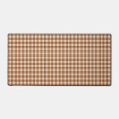 Dark Brown Plaid Pattern Desk mat (Voorkant)
