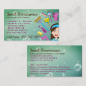 Dark Bubble Janitorial House schoonmaakservice Visitekaartje (Voorkant / Achterkant)