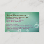 Dark Bubble Janitorial House schoonmaakservice Visitekaartje (Achterkant)