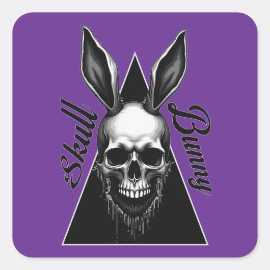 Dark Bunny – Gothic Easter Art - Autocolante Vierkante Sticker (Voorkant)