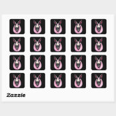 Dark Bunny Skull – Gothic Style - Autocolante Vierkante Sticker (Vel)