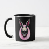 Dark Bunny Skull – Gothic Style - caneca Mok (Links)