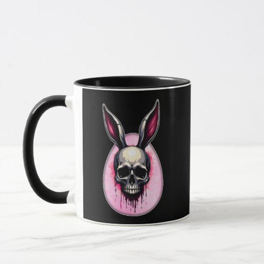 Dark Bunny Skull – Gothic Style - caneca Mok (Links)